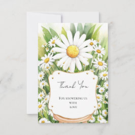 Farbenfrohe Blume Daisy Babydusche Dankeskarte