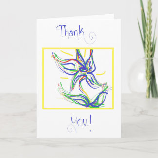 Farbenfrohe Blume Danke! (innen leer) Feiertagskarte
