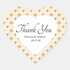 Farbenfrohe Blume Danke Stickers