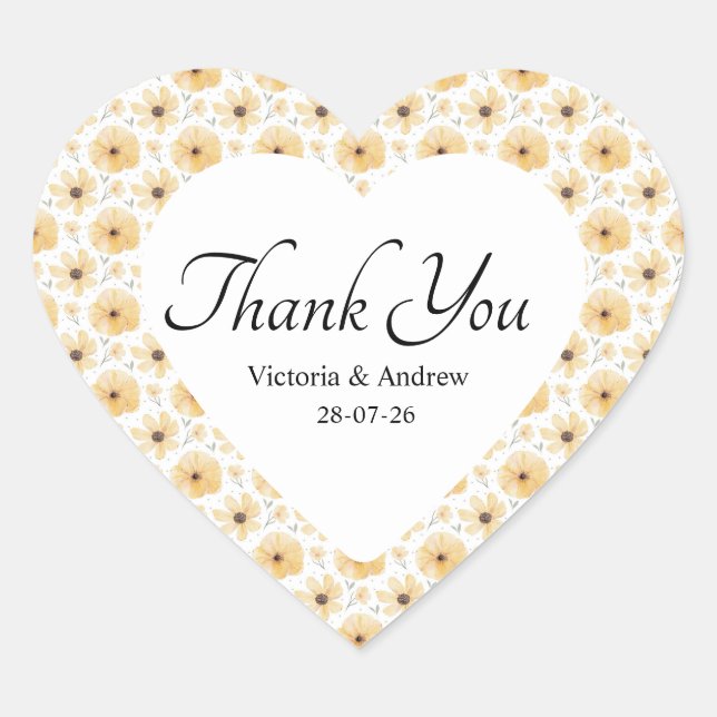 Farbenfrohe Blume Danke Stickers (Vorderseite)