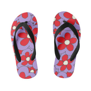 Farbenfrohe Blume Design Kinderbadesandalen