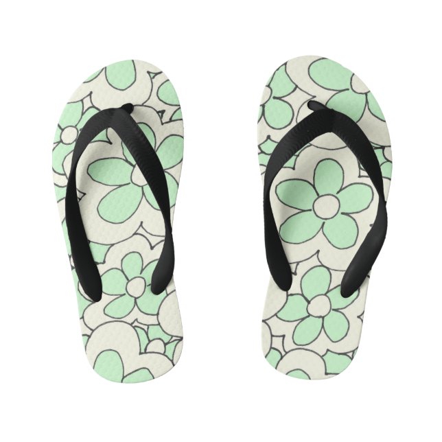 Farbenfrohe Blume Design Kinderbadesandalen (Fußbett)