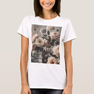 Farbenfrohe Blume Elegant Vintag inspiriert T-Shirt