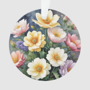 Farbenfrohe Blume Elegante Wasserfarben-Malerei Ornament