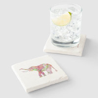 Farbenfrohe Blume Elephant Illustration