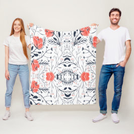 Farbenfrohe Blume Fleece Blankon