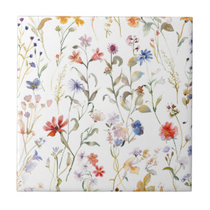 Farbenfrohe Blume Fliese