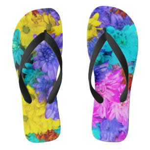 Farbenfrohe Blume Flip Flops