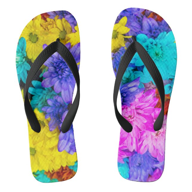 Farbenfrohe Blume Flip Flops (Fußbett)