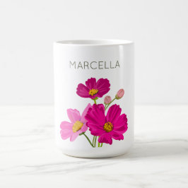 Farbenfrohe Blume für den hellen Gartenkosmos Kaffeetasse