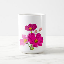 Farbenfrohe Blume für den hellen Gartenkosmos Kaffeetasse
