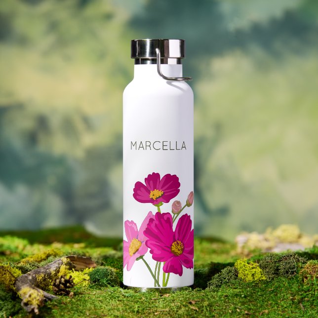Farbenfrohe Blume für den hellen Gartenkosmos Trinkflasche (Außenbereich)