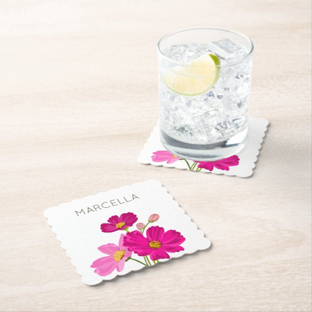 Farbenfrohe Blume für den hellen Gartenkosmos Untersetzer (Vor Ort)