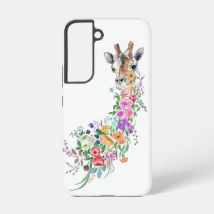 Farbenfrohe Blume Giraffe Samsung Galaxy Hülle