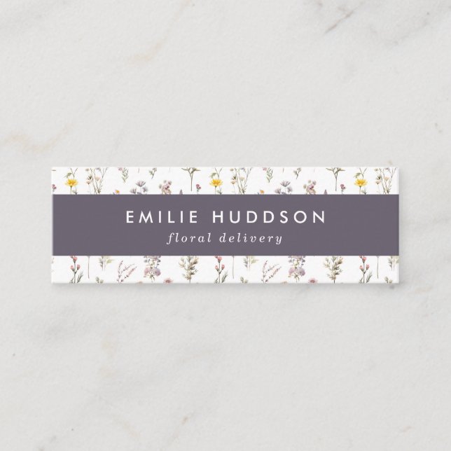 Farbenfrohe Blume, Grüne, Floristrie, Blume Shop Mini Visitenkarte (Vorderseite)