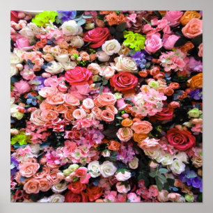 Farbenfrohe Blume im Blumenstrauß Poster