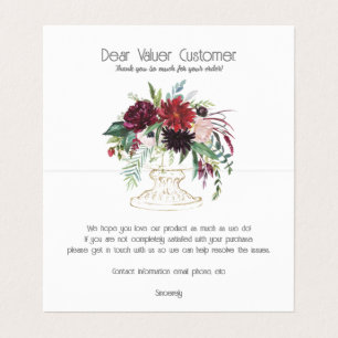 Farbenfrohe Blume im Bouquet Visitenkarte Visitenkarten