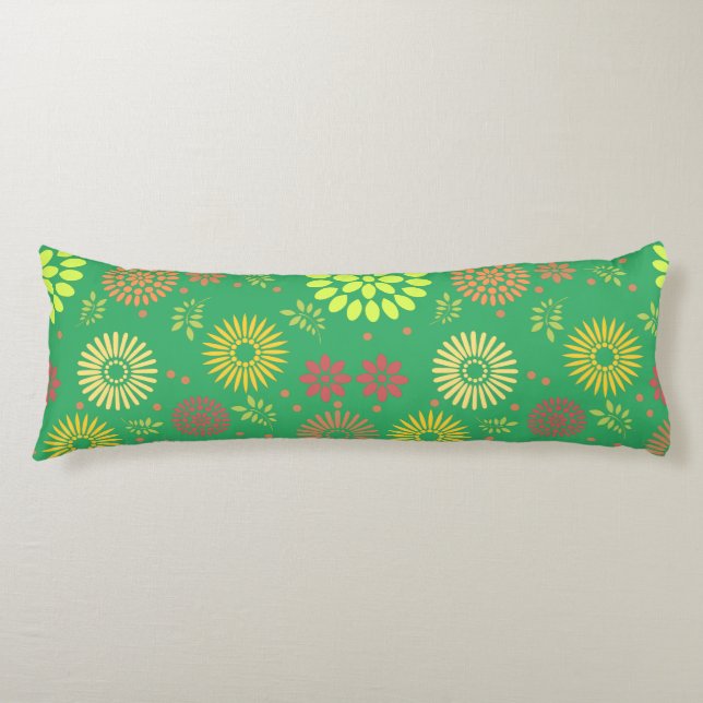 Farbenfrohe Blume in warmen Farbtönen Seitenschläferkissen (Vorderseite)