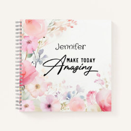 Farbenfrohe Blume Inspiration SpiralNotebook Notizbuch