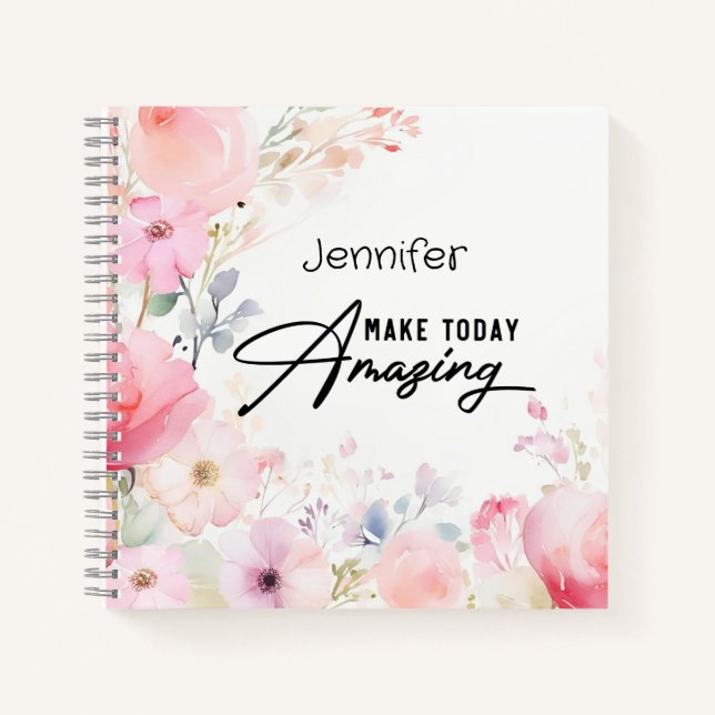 Farbenfrohe Blume Inspiration SpiralNotebook Notizbuch (Vorderseite)