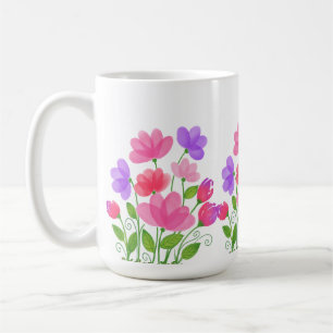 Farbenfrohe Blume Kaffeetasse