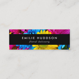 Farbenfrohe Blume, Milchprodukte, Floristik, Blume Mini Visitenkarte