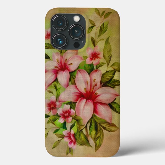 Farbenfrohe Blume mit Akryllischem Hintergrund Case-Mate iPhone Hülle (Rückseite)