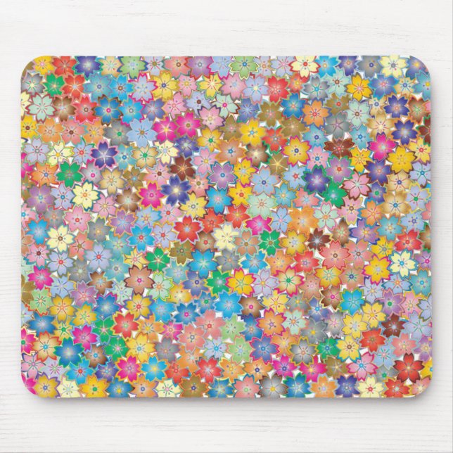farbenfrohe Blume Mousepad (Vorne)