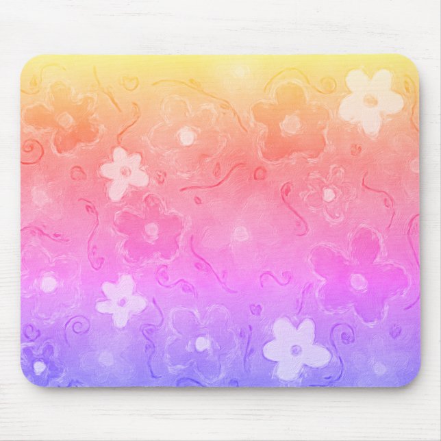 Farbenfrohe Blume Mousepad (Vorne)