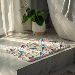 Farbenfrohe Blume Muster Badematte