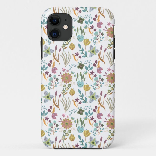 Farbenfrohe Blume Muster Case-Mate iPhone Hülle (Rückseite)
