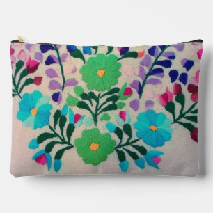 Farbenfrohe Blume Muster Zubehörtasche