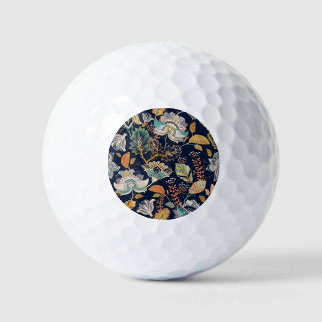 Farbenfrohe Blume: Nahtloser Hintergrund Golfball (Vorderseite)
