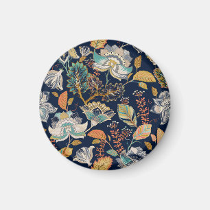Farbenfrohe Blume: Nahtloser Hintergrund Magnet