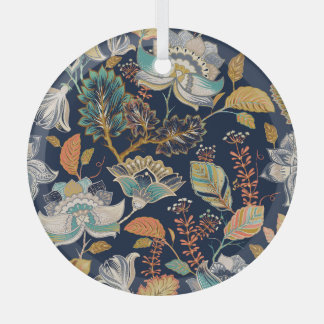 Farbenfrohe Blume: Nahtloser Hintergrund Ornament Aus Glas