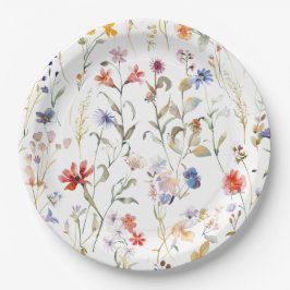 Farbenfrohe Blume Pappteller