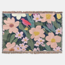 Farbenfrohe Blume pink hübsch Geschenk Tag Decke