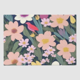 Farbenfrohe Blume pink hübsch Geschenk Tag Seidenpapier