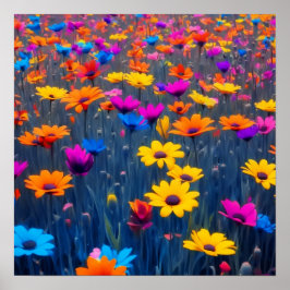 Farbenfrohe Blume Poster