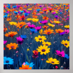 Farbenfrohe Blume Poster