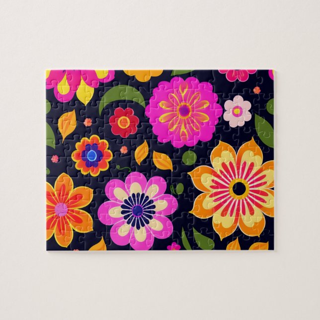 Farbenfrohe Blume Puzzle (Horizontal)