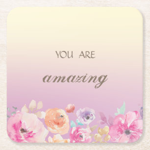 Farbenfrohe Blume Rechteckiger Pappuntersetzer