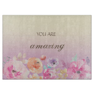 Farbenfrohe Blume Schneidebrett