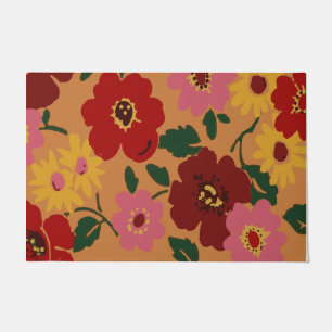Farbenfrohe Blume Türmatte, florale Begrüßung Türm Fußmatte