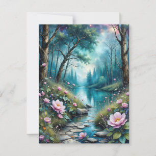 Farbenfrohe Blume und die wilde Natur Postkarte