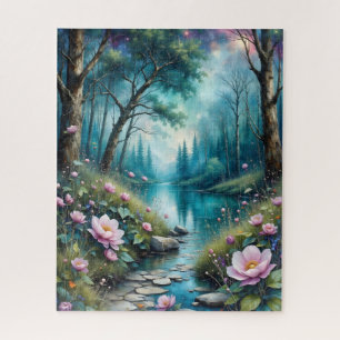 Farbenfrohe Blume und die wilde Natur Puzzle