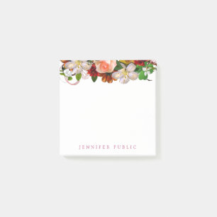 Farbenfrohe Blume Wasser Rose Elegant Post-it Klebezettel