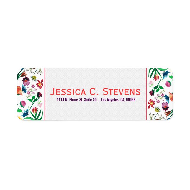 Farbenfrohe Blume Weißer Hintergrund (Vorne)