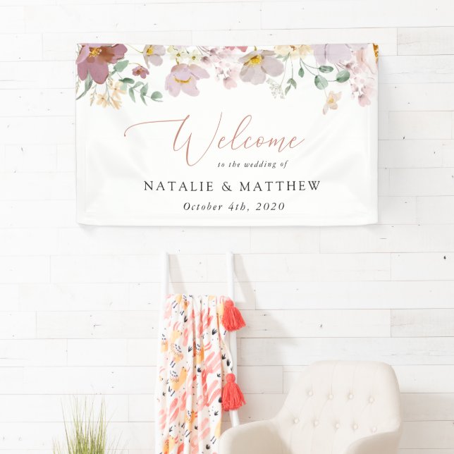 Farbenfrohe Blume, Wildblumen, Begrüßung Banner (Insitu)