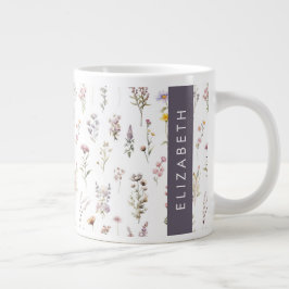 Farbenfrohe Blume, Wildblumen, Grünpflanzen, Ihr N Jumbo-Tasse